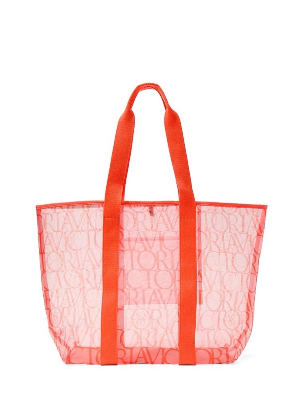 Victoria's Secret Orange Mesh Logo Tote